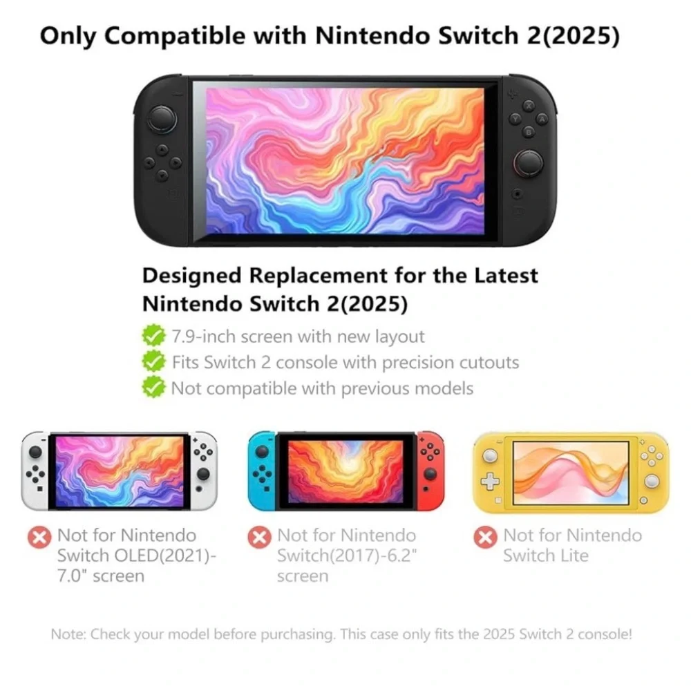 JEMDO Soft protective case for switch NS2 Black Spider 🕷️